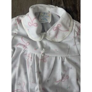 Vintage Baby‎ Girl Footed Sleeper Pajamas Sz 3 Months Cottage Core Coquette